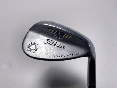 Titleist Vokey Spin Milled SM4 Chrome Sand Wedge SW 56* 8 Wedge Mens RH, 1 of 12