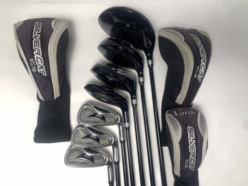 Lynx Silvercat XC12 Club Set Driver 3W 5W 5H 7 8 PW Silvercat Senior RH HC, 1 of 12
