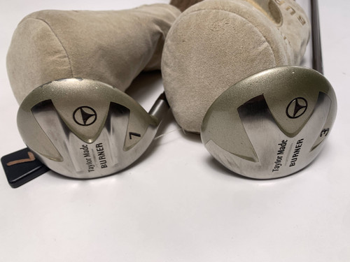 TaylorMade Burner 1998 3 & 7 Fairway Wood Set 15* 21* Bubble 2 L-60 Ladies LH HC, 1 of 12