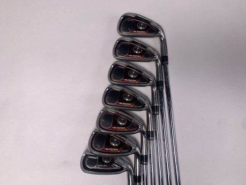 TaylorMade Burner Plus Iron Set 4-PW+GW REAX Uniflex Steel Mens RH - No 8i, 1 of 12