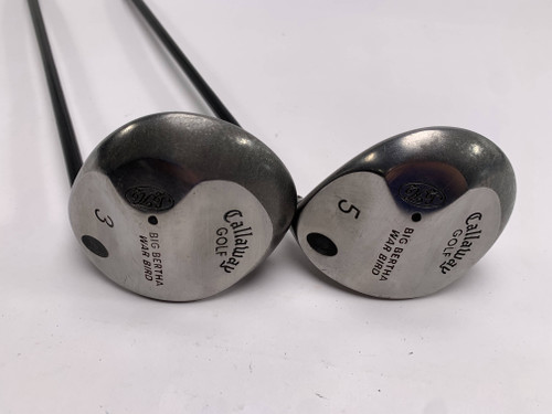 Callaway Big Bertha Warbird 3 & 5 Fairway Wood Set 15* 18* Grafalloy Mens RH, 1 of 12