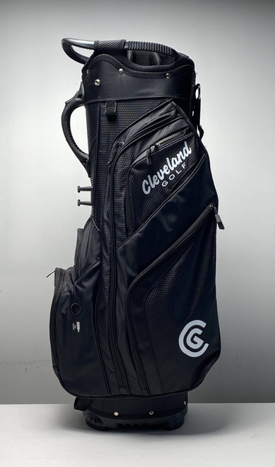 Cleveland Lightweight Cart Bag Black 14-Way Divide Single Strap Golf Bag, 1 of 12