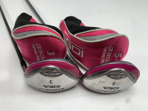 Adams Idea A3 OS 3 & 5 Fairway Wood Set 15* 18* Grafalloy Idea Ladies RH HC, 1 of 12