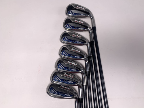 Tour Edge HP 25 Combo Iron Set 5-PW+SW HP25 Senior Graphite Mens RH, 1 of 12