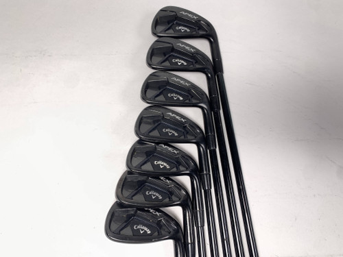 Callaway Apex 21 Black Iron Set 4-PW KBS $-Taper Lite 100 Stiff Mens RH, 1 of 12