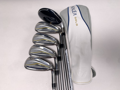 TaylorMade Kalea Gold Hybrid Iron Set 6H 7-PW Kalea Gold 40g Ladies RH HC, 1 of 12