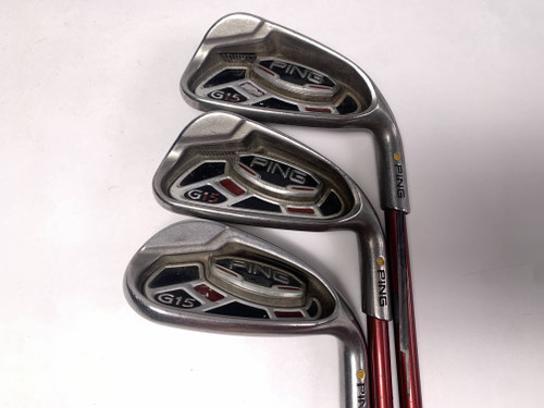 Ping G15 Iron Set 6-7+ SW Yellow Dot 1.5* Up TFC 149 Soft Regular Senior RH, 1 of 12