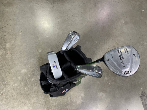 U.S. Kids UL-18 Green Club Set 3W 8i PW Putter Kid Power 57-39 Junior LH +Bag, 1 of 12