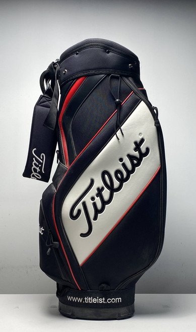 Titleist Display Staff Bag Black/Red/White 6-Way Divide Strap Golf Bag, 1 of 12