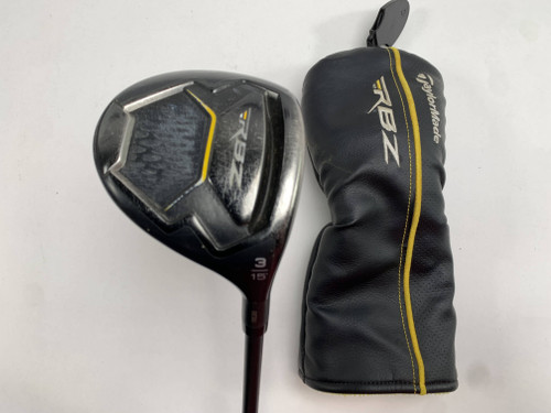 TaylorMade RocketBallz Black 3 Fairway Wood 15* RocketFuel 55g Stiff RH HC, 1 of 12