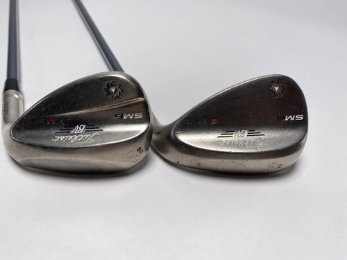 Titleist Vokey SM6 Steel Grey Wedge Set 56* 10 60* 8 Kuro Kage Tini Senior RH, 1 of 12