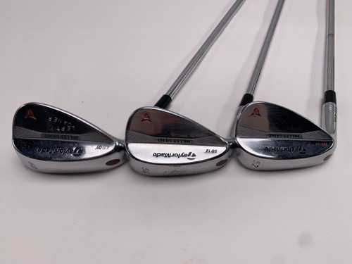 TaylorMade Milled Grind Satin Chrome Wedge Set 52* 9 | 56* 12 | 60* 9 DG Mens LH, 1 of 12