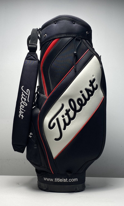 Titleist Display Staff Bag Black/Red/White 6-Way Divide Single Strap Golf Bag, 1 of 12