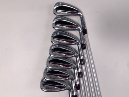 Ping G LE 2 Iron Set 6-PW+GW+SW Orange Dot 2* Flat ULT240 Lite Ladies Womens RH, 1 of 12