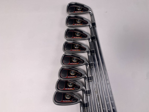 TaylorMade Burner Plus Iron Set 4-PW+AW Burner Superfast Stiff Steel Mens RH, 1 of 12