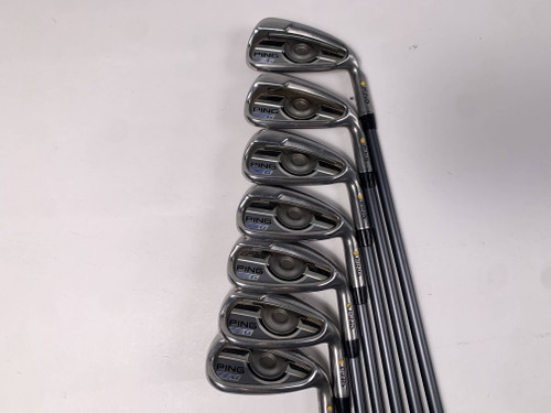 Ping G 2016 Iron Set 5-PW+GW Yellow Dot 1.5* Up CFS 70 Regular Graphite Mens RH, 1 of 12