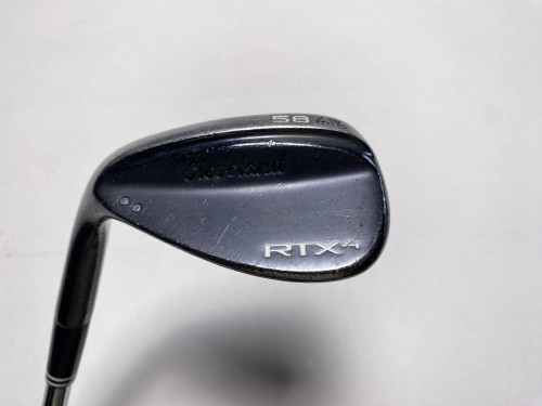 Cleveland RTX 4 Black Satin Wedge 58* 9 Bounce MID S400 Stiff Steel Mens LH, 1 of 12