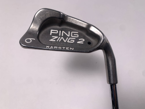Ping Zing 2 Single 6 Iron Black Dot Karsten JZ Regular Steel Mens RH, 1 of 12