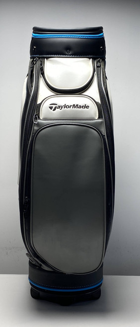 TaylorMade SIM Staff Bag White/Black/Blue  6-Way Divide Single Strap Golf Bag, 1 of 12