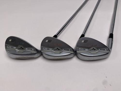 Mizuno S5 White Satin Wedge Set 50* 7 | 55* 13 | 58* 8 XP 105 Steel Mens LH, 1 of 12