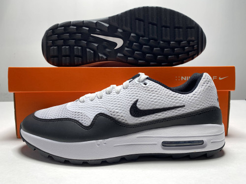 Nike Air Max 1 G Golf Shoes White Black Men's SZ 10 (CI7576-100), 1 of 12
