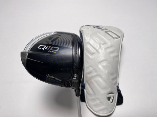 TaylorMade Qi10 MAX Driver 9* OBAN Kiyoshi White 04 65g Stiff Graphite RH HC, 1 of 12