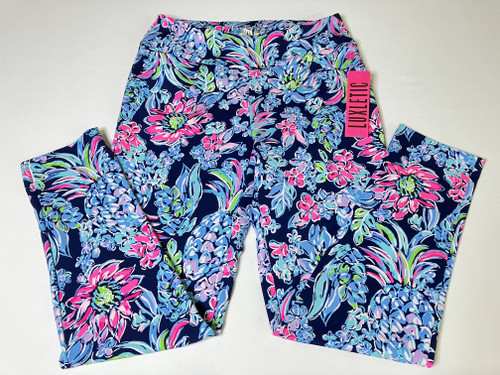 Lilly Pulitzer UPF 50+ Luxletic 28" Corso Women's Golf Pants Size 4 Navy NEW, 1 of 12