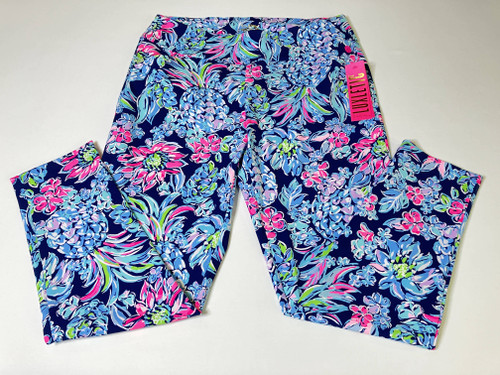 Lilly Pulitzer UPF 50+ Luxletic 28" Corso Women's Golf Pants Size 12 Navy NEW, 1 of 12