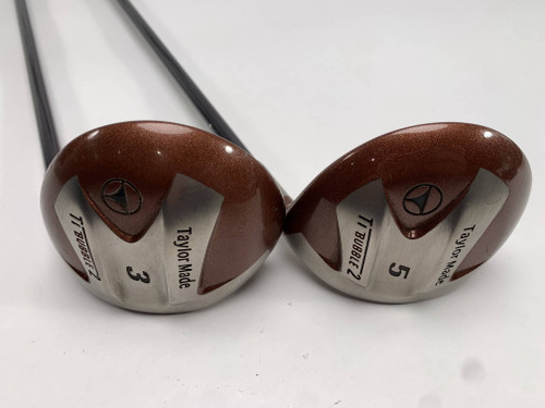 TaylorMade Ti Bubble 2 3 & 5 Fairway Wood Set 15* 18* Bubble 2 80g Regular RH, 1 of 12