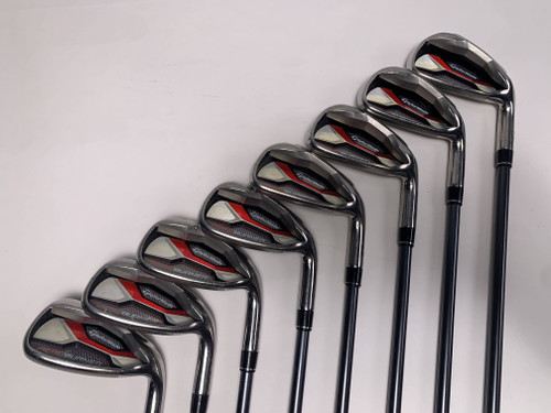 TaylorMade Aeroburner HL Iron Set 4-PW+AW REAX Senior Graphite Mens RH, 1 of 12