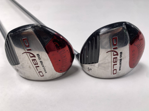 Callaway Big Bertha Diablo 3 & 5 Fairway Wood Set 15* 18* Aldila 50g Ladies RH, 1 of 12