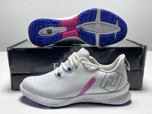 FootJoy FJ Fuel Sport Golf Shoes White Pink Blue Women's SZ 6.5 (90127), 1 of 12