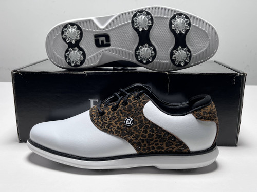 FootJoy FJ Traditions Saddle Golf Shoes White Leopard Women's SZ 7.5 (97923), 1 of 12