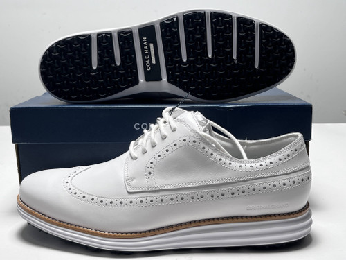 Cole Haan OG Wingtip Oxford Golf Golf Shoes Optic White Natural Mens 12 (C37230), 1 of 12