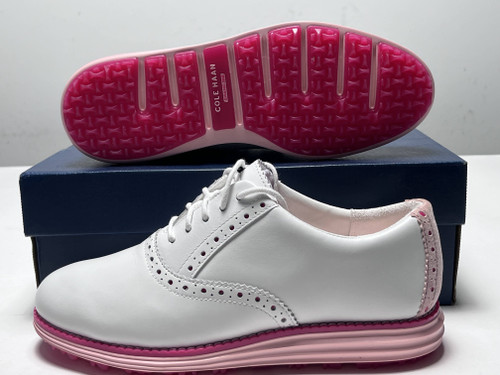 Cole Haan OG Shortwing Golf Golf Shoes White Crystal Rose Womens