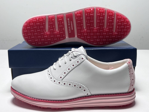 Cole Haan OG Shortwing Golf Golf Shoes White Crystal Rose Womens