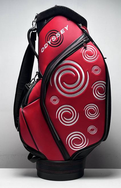 Odyssey Pro Staff Bag Red Odyssey Swirl 6-Way Divide Single Strap Golf Bag, 1 of 12