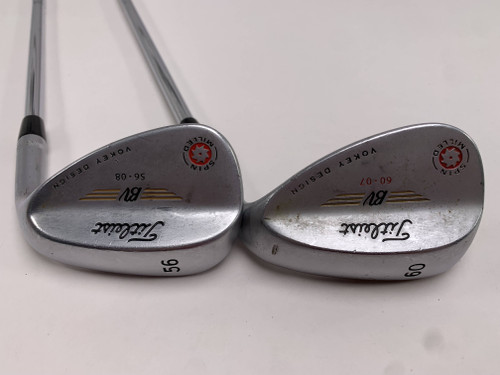 Titleist Vokey Spin Milled Chrome 2009 Wedge Set 56* 8 60* 7 R300 Regular RH, 1 of 12