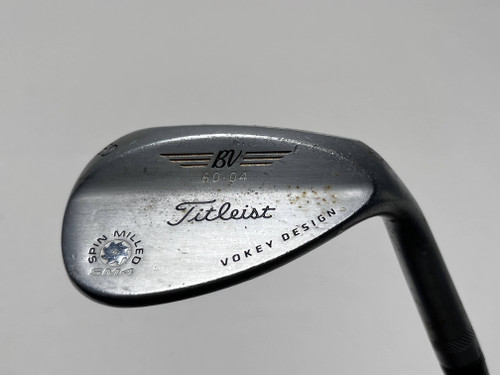 Titleist Vokey Spin Milled SM4 Chrome Wedge 60* 4 Bounce Wedge Steel Mens RH, 1 of 12