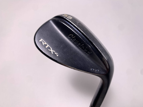Cleveland RTX 4 Black Satin Wedge 58* 9 Bounce MID TT DG S400 Steel Mens RH, 1 of 12