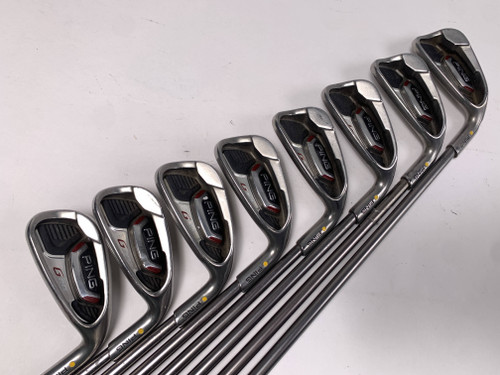 Ping G20 Iron Set 4-PW+GW Gold Dot 4* Flat TFC 169 I Stiff Graphite Mens RH, 1 of 12