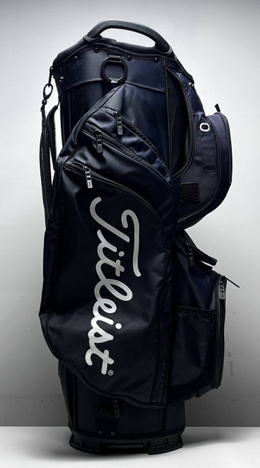 Titleist Cart 15 Cart Bag Navy Blue 15-Way Divide Single Strap Golf Bag, 1 of 12