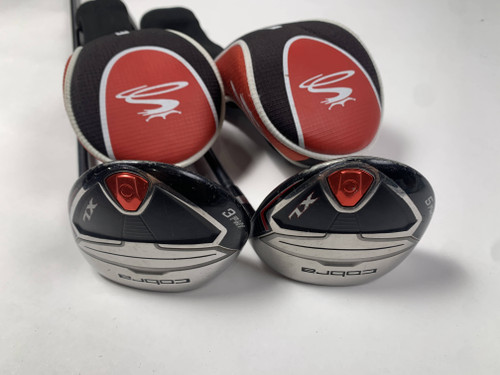Cobra XL 3 & 5 Fairway Wood Set 15* 18* Cobra XL Senior Graphite Mens RH HC, 1 of 12