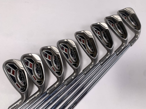 Ping G15 Iron Set 4-PW+SW White Dot 3* Up True Temper AWT Stiff Steel Mens RH, 1 of 12