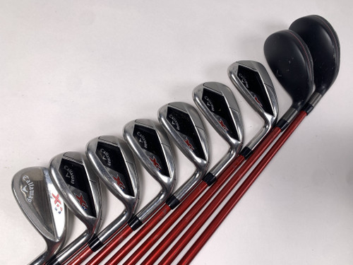 Callaway XR 2023 Hybrid Iron Set 4H-5H 6-PW+GW+SW XR 70g Regular RH HC, 1 of 12