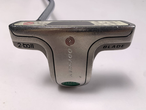 LEFTY Odyssey White Steel 2-Ball Blade Putter 34" Mens LH, 1 of 12