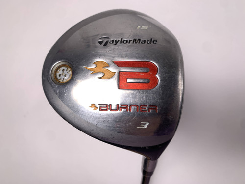 TaylorMade Burner 2008 3 Fairway Wood 15* REAX 49g Stiff Graphite Mens RH READ, 1 of 12