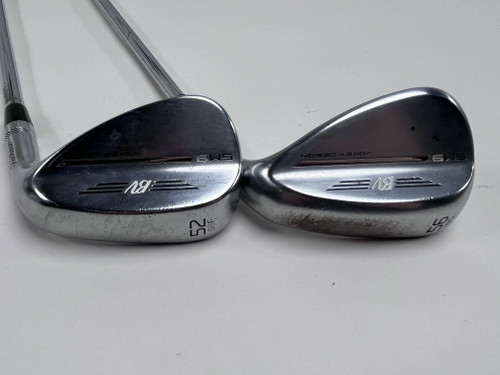 Titleist Vokey SM9 Tour Chrome Wedge Set 52* 8 56* 10 Wedge Steel Mens RH, 1 of 12