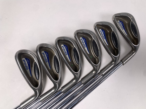 Ping G2 EZ Iron Set 7-PW+SW+LW Green Dot 2* Up Regular Steel Mens RH, 1 of 12