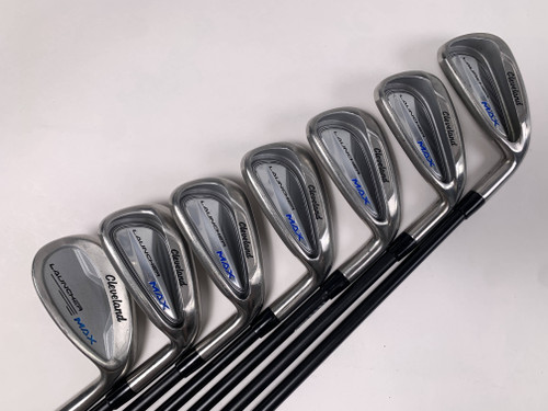Cleveland Launcher MAX Iron Set 5-PW+SW UST Mamiya Helium 60I F2 Senior RH, 1 of 12